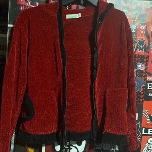 Red and black sweater